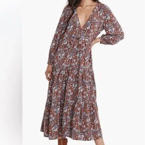 Madewell Challis Midi Dress in Woodland Floral